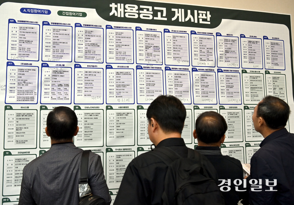 구체적인 숫자로 제시되는 ‘일자리 공약’이 유권자의 판단을 흐린다는 지적이 나온다. 사진은 인천의 한 취업박람회에서 구인 게시판을 살피고 있는 구직자들의 모습. /경인일보DB
