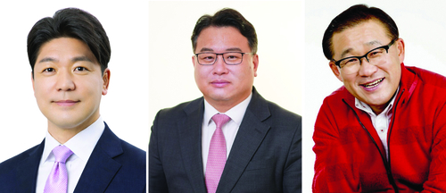 (왼쪽부터)이용 국민의힘 하남시갑 당협위원장, 김기윤 변호사, 윤완채 전 경기도의원.