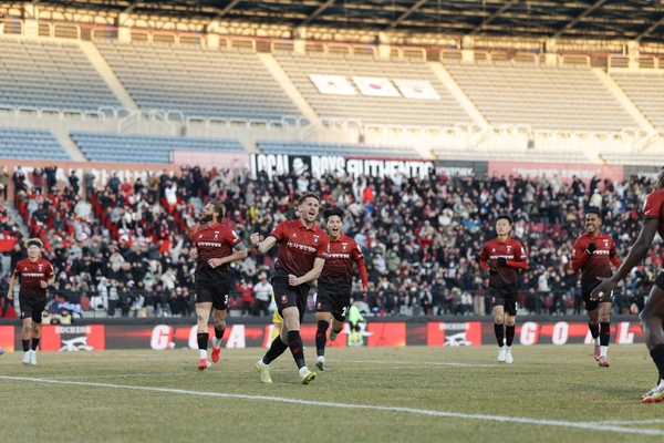 프로축구 K리그1 부천FC 1995 갈레고가 지난달 7일 대전하나시티즌과의 경기에서 득점한 뒤 기뻐하고 있다. 2026.3.7 /한국프로축구연맹 제공