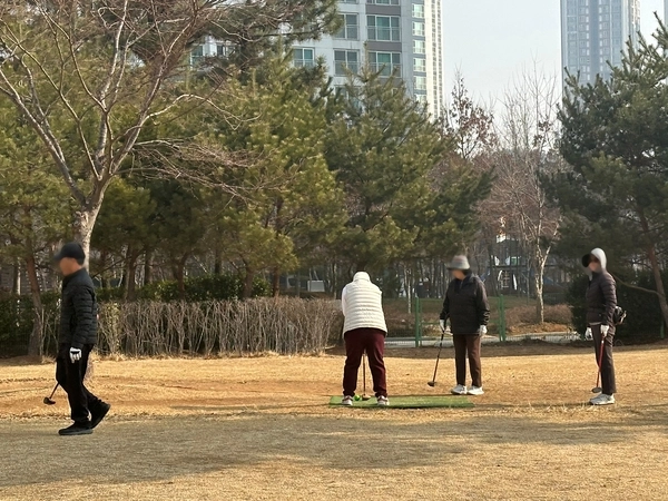 파크골프를 즐기고 있는 중장년층. /경인일보DB