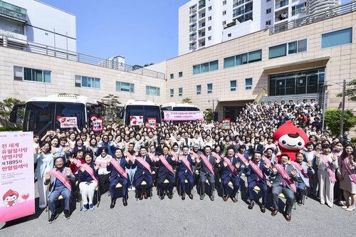 지난 4일 전 세계 유월절사랑 생명사랑 1895차 헌혈릴레이가 진행된 ‘인천청천 하나님의 교회’ 현장./하나님의 교회 제공