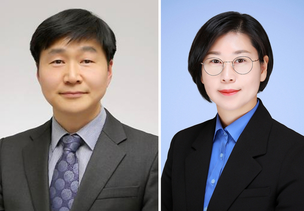 (왼쪽부터)안산시 제2선거구 김태희, 5선거구 이은미 당선자.