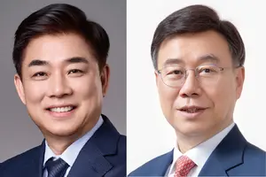 성남시장 진검승부 민주 김병욱 서현역·국힘 신상진 모란시장서 출정식