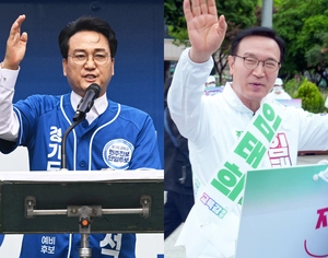 안민석·임태희 경기교육감 후보, 선거운동 첫날 ‘교통 안전봉사·특수학교 아침맞이’