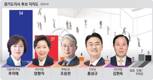 경기도지사, 민주 추미애 54% vs 국힘 양향자 27% [경인일보-한국갤럽 여론조사]