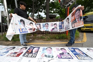 선거뒤 현수막, 대부분 쓰레기 전락… 재활용률 20%대 그쳐