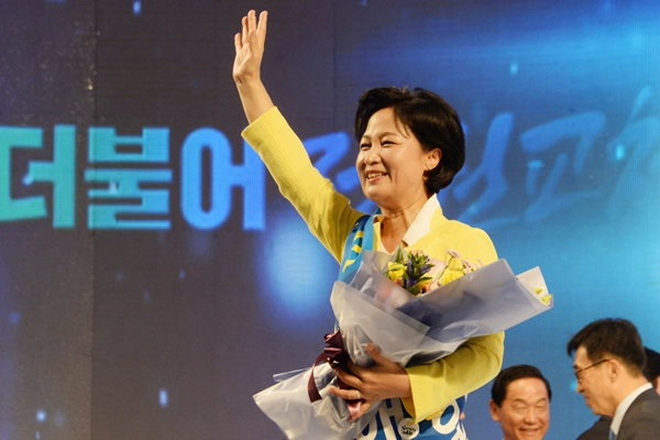 2016년 더불어민주당 대표에 선출된 추미애 경기도지사 당선자. /추미애 당선자 측 제공