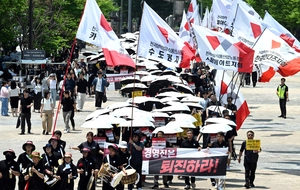 [포토] 거리로 나온 카카오 노조원