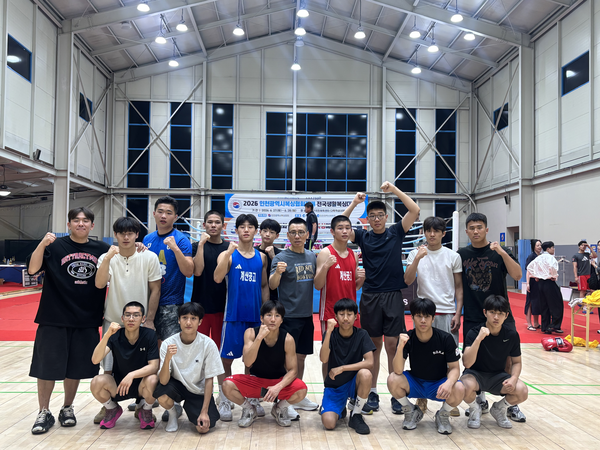 제107회 전국체전에 출전을 위해 인천시 복싱 예선전 남고부에 출전한 계산공고 학생들. /계산공고 제공