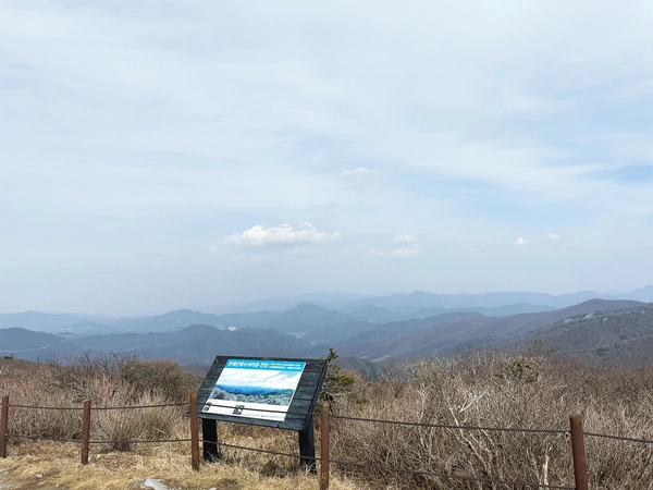 태백산 천제단에서 바라본 풍경. 단종이 산신이 됐다는 이야기가 전해진다. /최초원기자 choicho1@kyeongin.com
