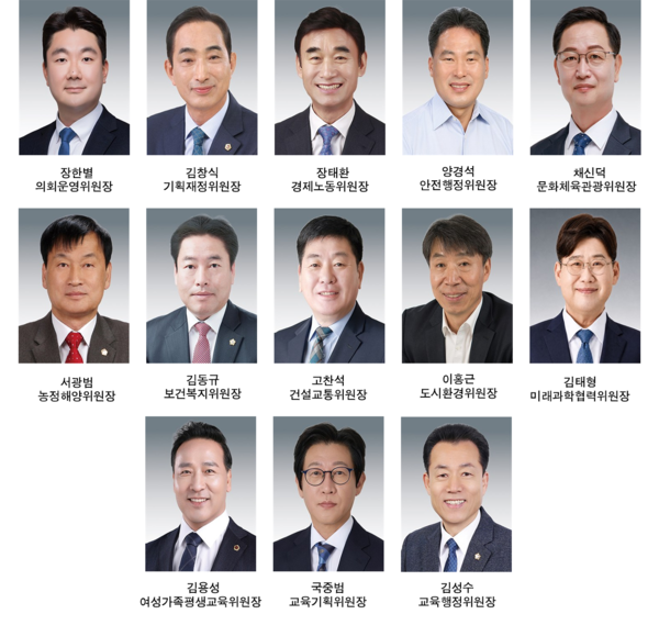 제12대 경기도의회 전반기 상임위원장. /경기도의회 제공