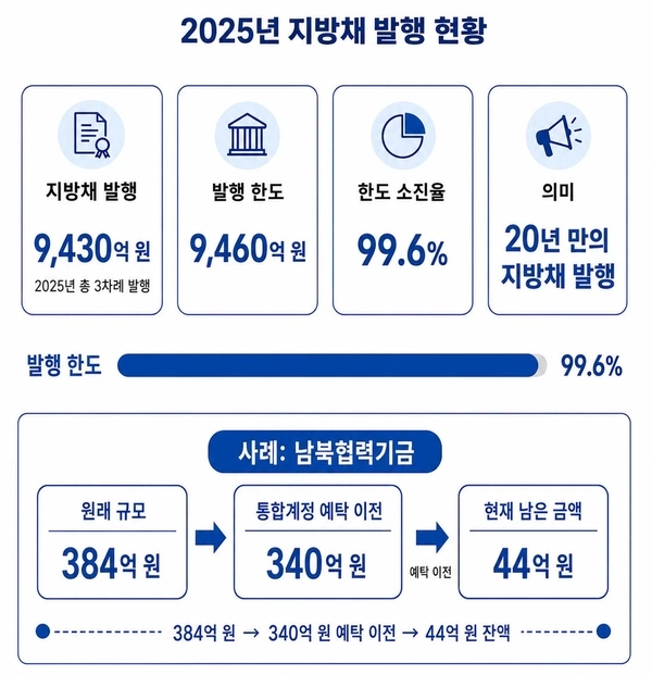 2025년 경기도의 지방채 발행 현황. 기사의 이해를 돕기 위해 생성형AI(ChatGPT)를 활용해 제작.