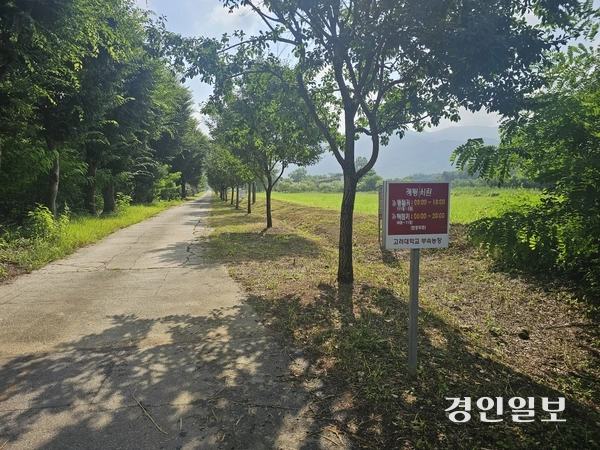 신규 공공주택지구 부지로 지정된 남양주 고려대학교 덕소 농장 전경. 2026.8.18 남양주/이종우기자 ljw@kyeongin.com