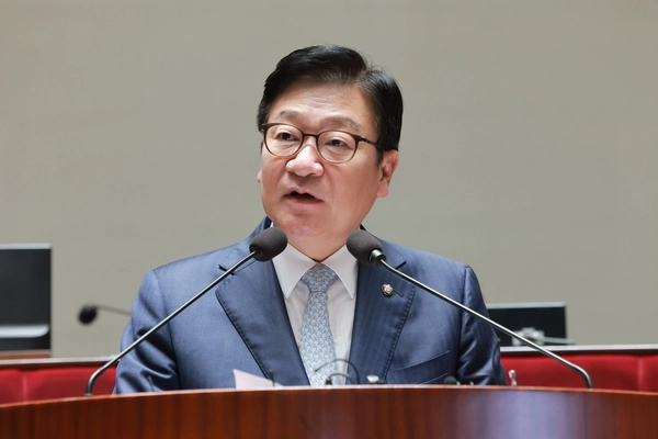 국민의힘 정점식 원내대표가 13일 국회에서 열린 의원총회에 참석해 발언하고 있다. 2026.7.13 /연합뉴스