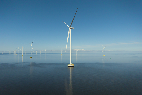 A offshore wind turbine. /Clipart Korea
