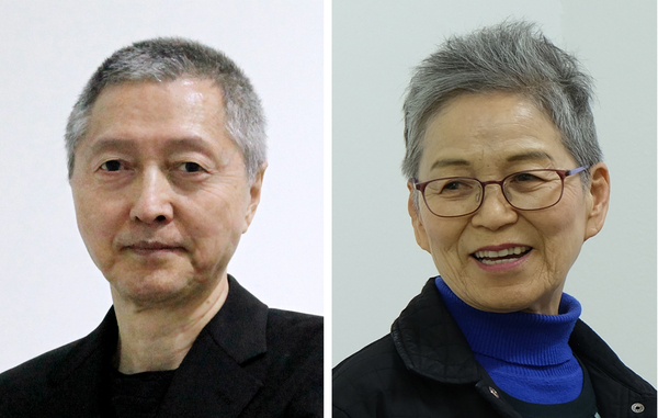 최열 미술사학자((사진 왼쪽)와 노준의 토탈미술관 관장. /인천시립박물관 제공