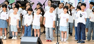 [포토] 하원초등학교 등굣길 음악회