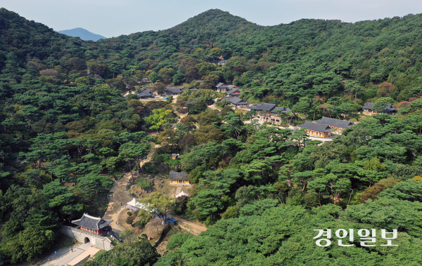 자연경관과 역사·문화가 어우러진 강화 정족산과 전등사가 국가유산 ‘명승’ 지정을 앞두고 있다. 사진은 30일 오전 인천시 강화군 정족산 전등사 일대 모습으로 이날 국가유산청이 ‘강화 정족산·전등사 일원’에 대해 명승 지정을 예고한데 이어 국가유산위원회가 명승 지정을 위한 심의에 들어갔다. 2026.9.30 /조재현기자 jhc@kyeongin.com