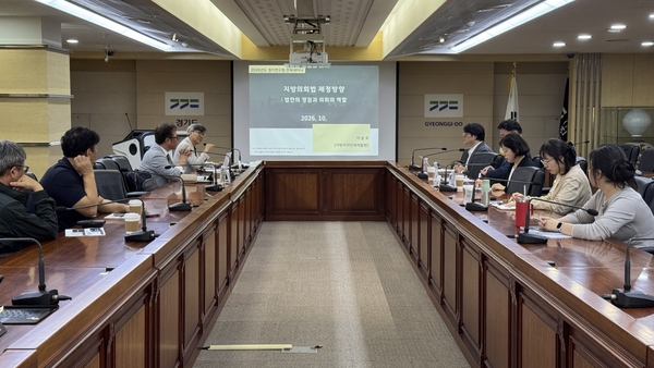 2일 오후 경기연구원 본원 7층 대회의실에서 열린 ‘지방의회법(안)의 주요 쟁점분석’을 주제로 전략세미나가 열리고 있다. /경기연구원 제공