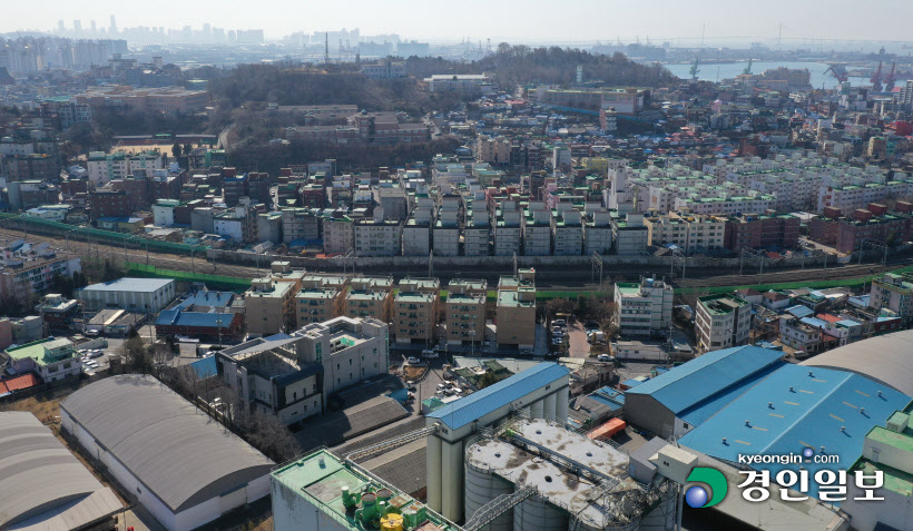 인천 자전거 역사 재조명 동일방직 일대 항공촬영