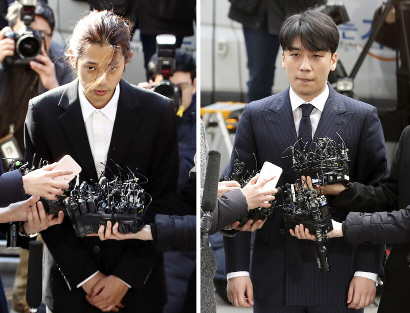 정상에서 추락하는 '두 연예인'