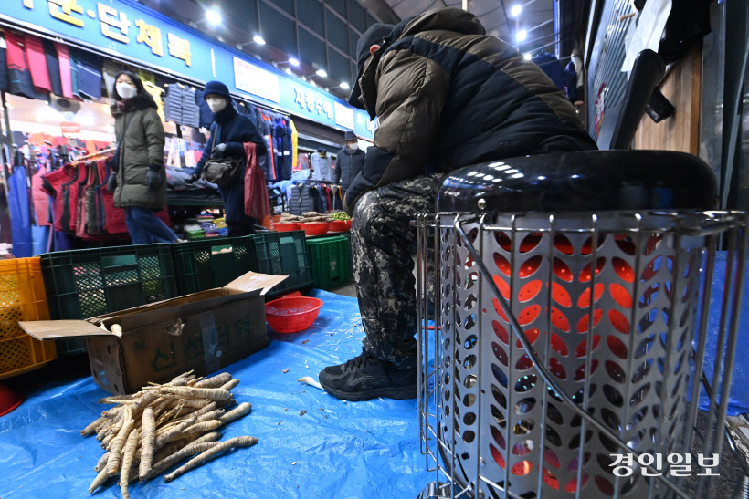 한파에 한산한 전통시장 (7)