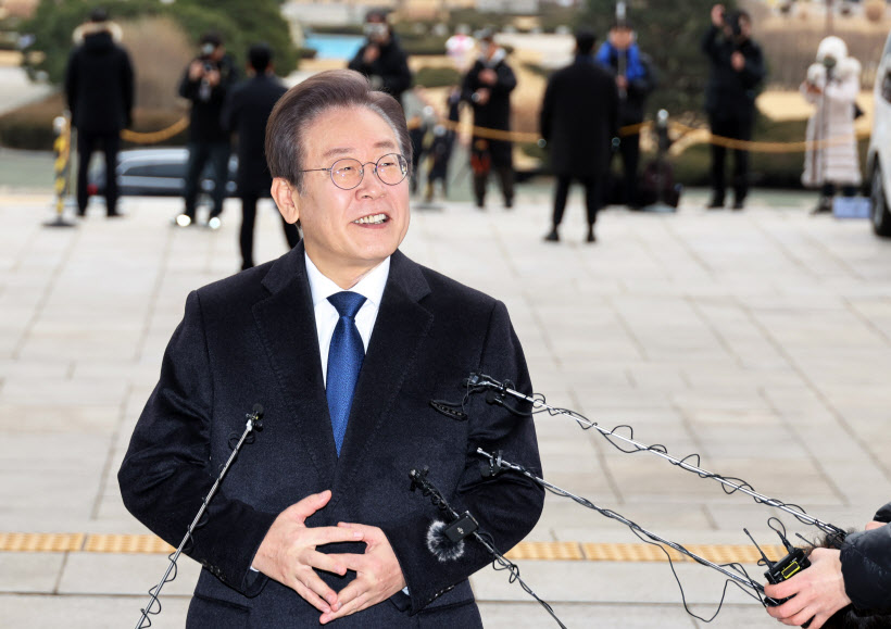 이재명 대표, 복귀 소감<YONHAP NO-1582>