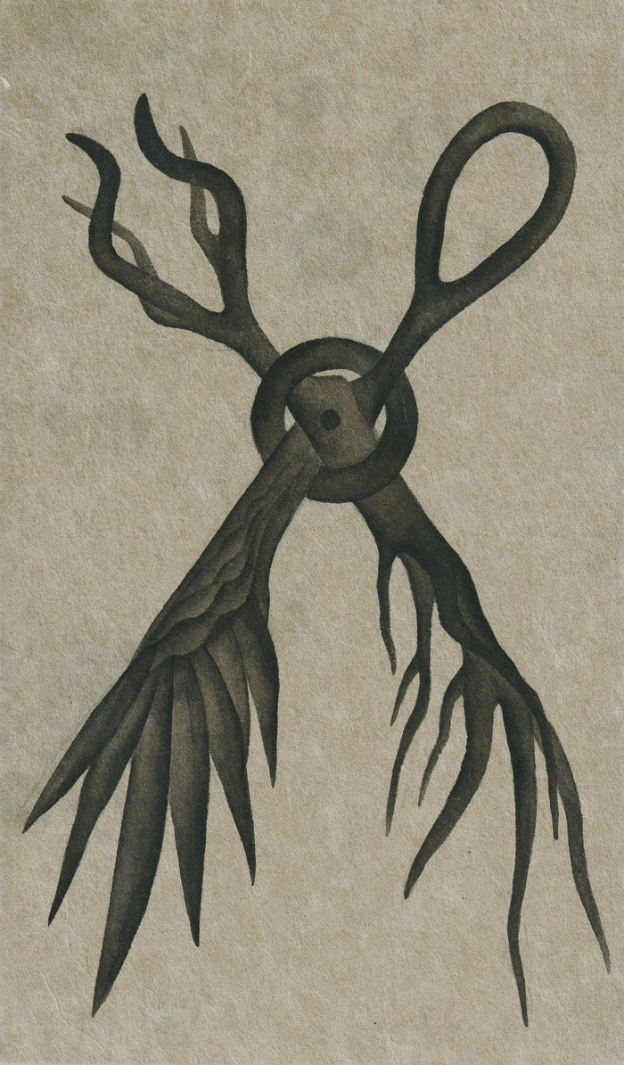 김희정 作 연인, 2023, 한지에 먹, 27.3cm×16cm /도든아트하우스 제공