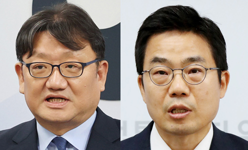 권기섭 경사노위 위원장, 박성택 산자부 제1차관. /연합뉴스