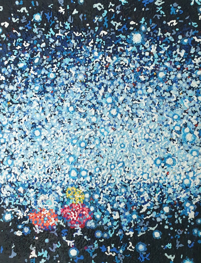 윤시현 作 Stella(별·빛나는), 2024, 캔버스에 혼합매체, 40.9x31.8㎝ /작가 제공