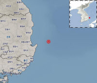 포항시 북구 동북동쪽 50km 해역서 규모 4.1 지진