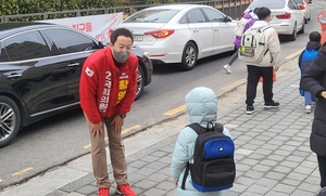 국민의힘 황명주 광주을 예비후보, 광주 신현초 통학로 안전점검