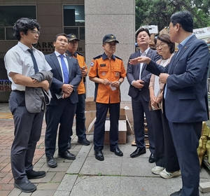 경기도의회 민주당, 부천 화재현장 찾아 현황 점검